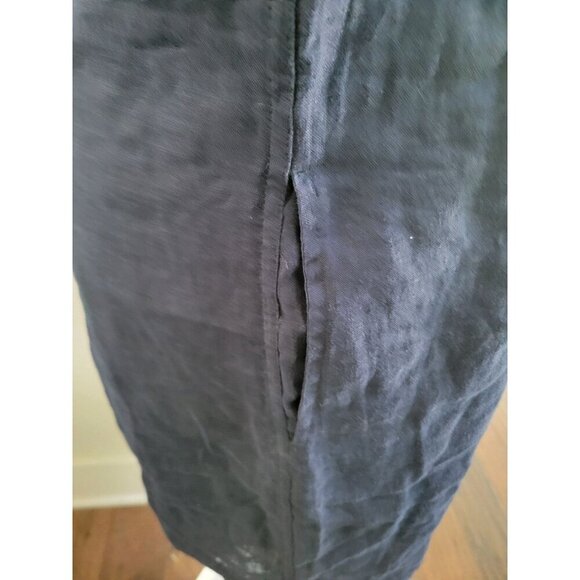 J.Crew Shift Dress Embroidered Button Back Sleeveless Blue Linen Resorts New XS - Picture 3 of 8